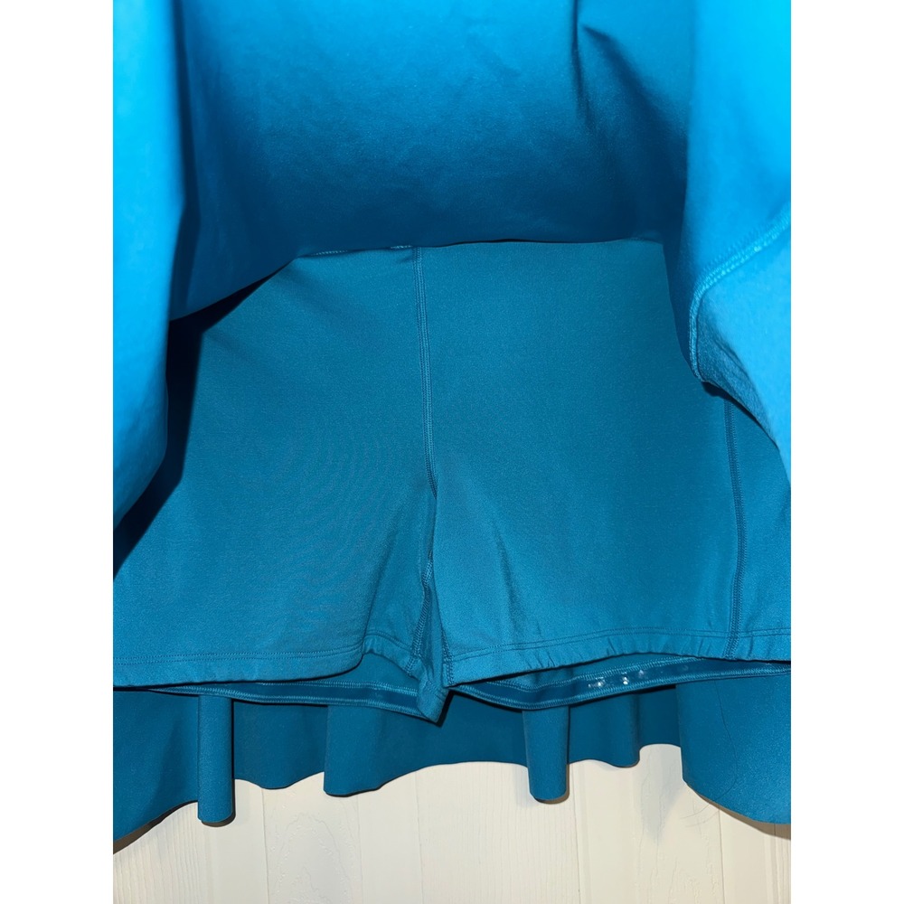 Athleta Ace Tennis Skort 15.5 Blue Teal Pleated Athletic Golf Skirt Large - Picture 6 of 12